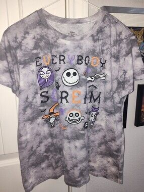 Disney The Nightmare Before Christmas Gray Graphic Tee